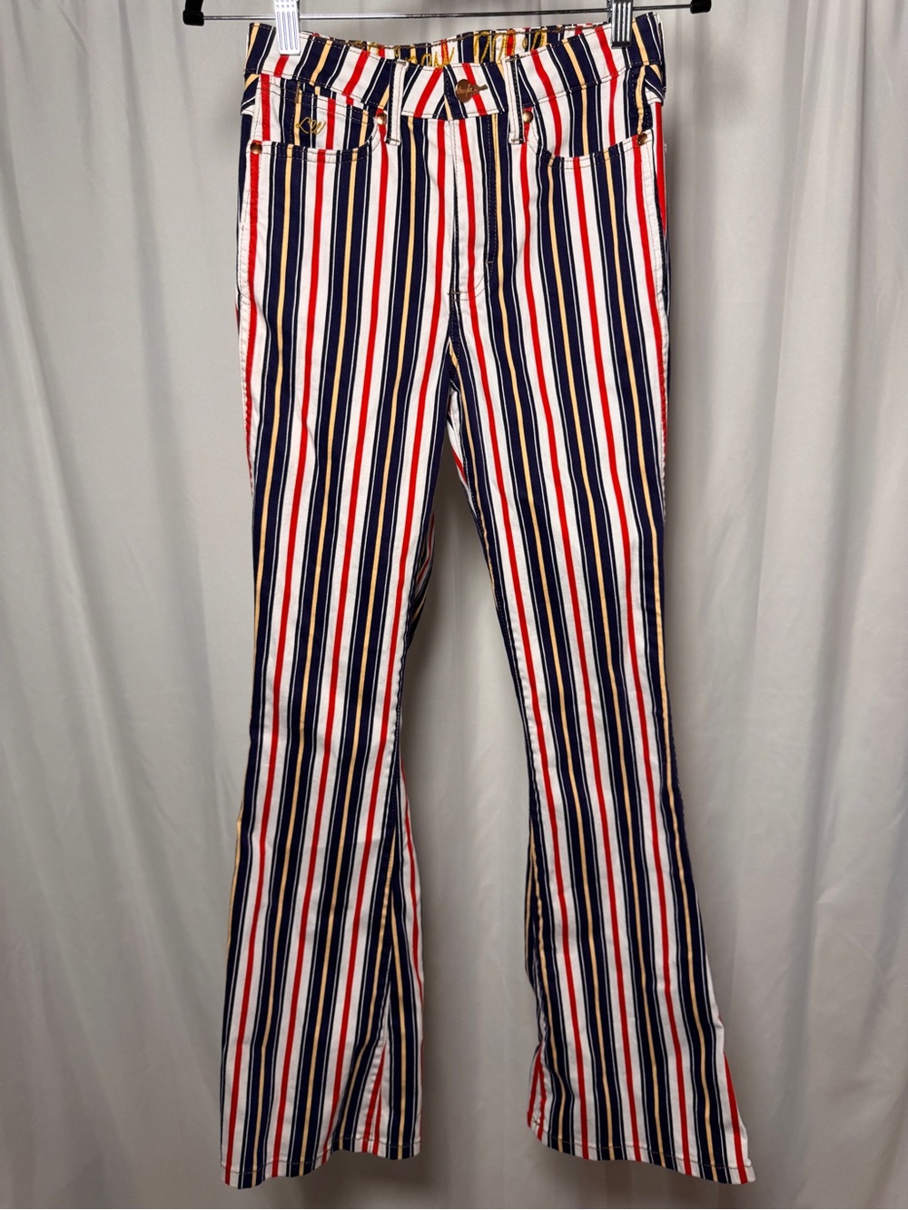 Wrangler x Lainey Wilson 27x32 Striped Bell Bottom Jeans